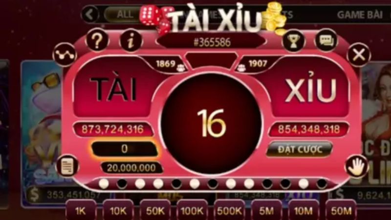 Thuật ngữ tài xỉu gồm tài, xỉu, bộ ba, cược đôi, chip